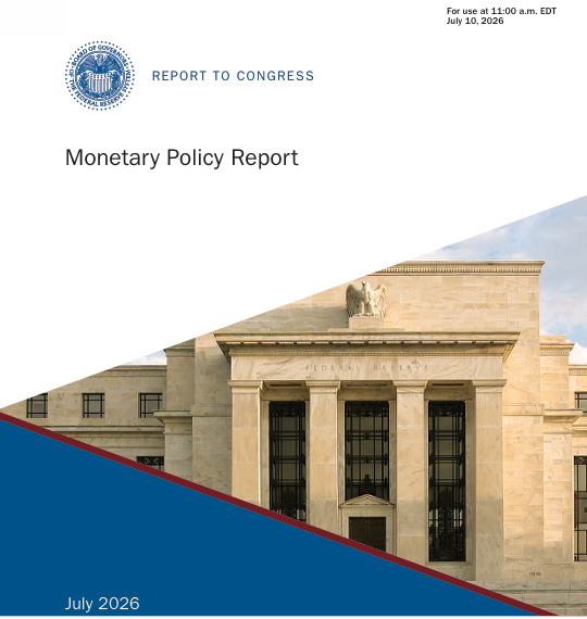聯準會公開市場委員會（FOMC）的2026半年度貨幣政策報告。圖/取自聯準會