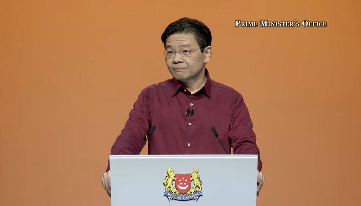 新加坡總理黃循財8月23日發表2026年國慶群眾大會演說，宣布擴大育兒與家庭支持措施。圖／新加坡總理公署