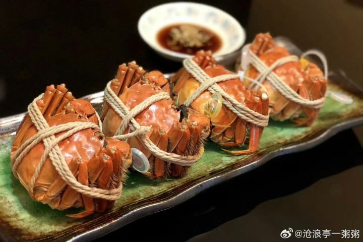 每一隻陽澄湖大閘蟹都將擁有唯一「數字身份證」。圖/取自滄浪亭一粥粥微博
