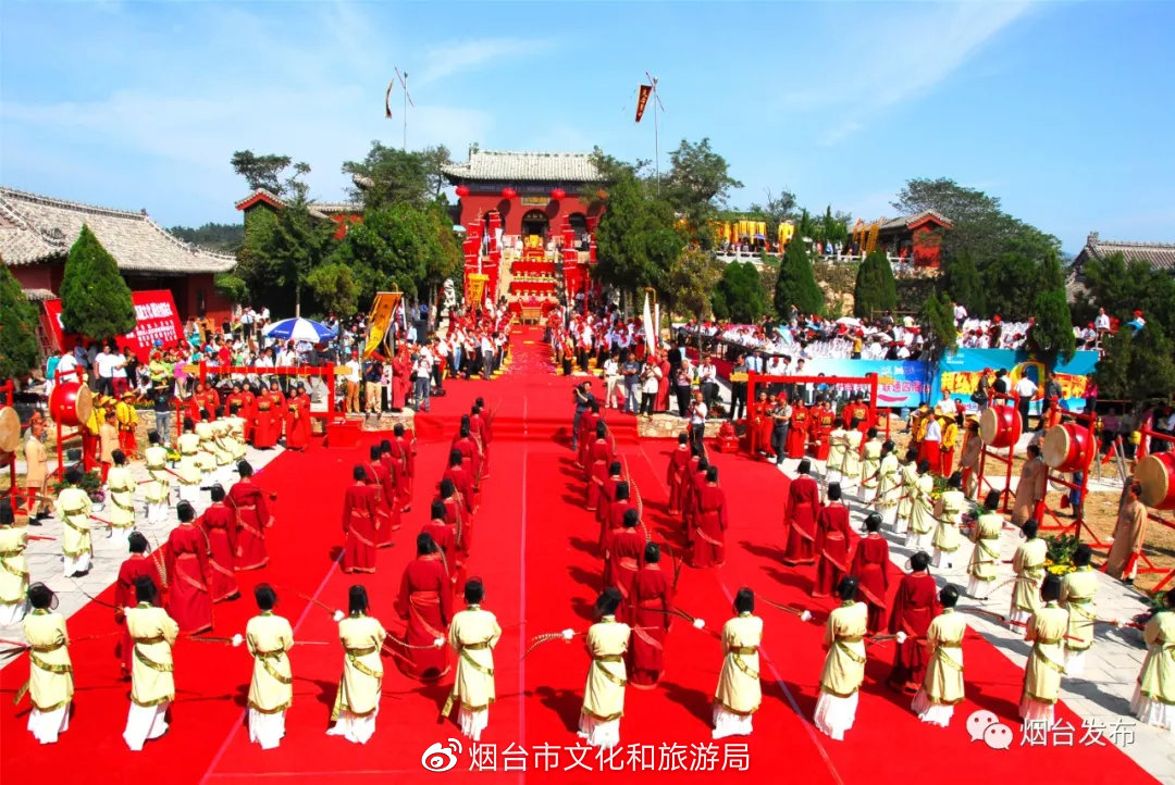 長島「顯應宮」與湄州媽祖廟並稱媽祖「南北祖庭」。（烟台旅遊局微博）