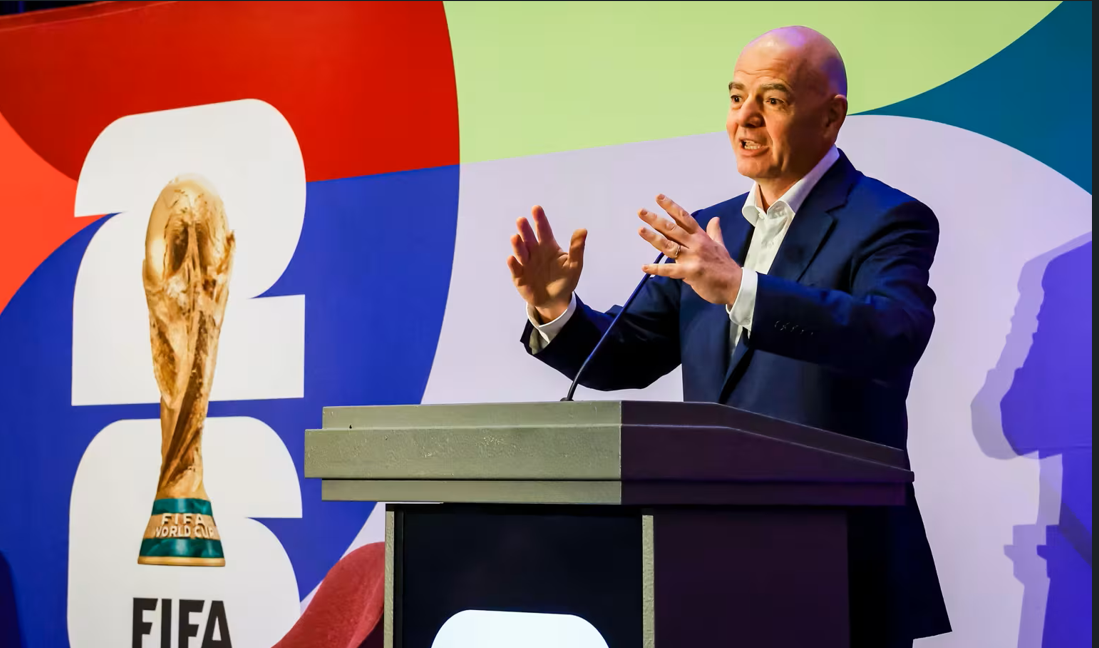 出盡風頭的本屆FIFA主席英訪提諾構想,將把下屆世界盃參賽球隊從48隊擴充為64隊,但面臨正反兩面意見。圖/取自FIFA
