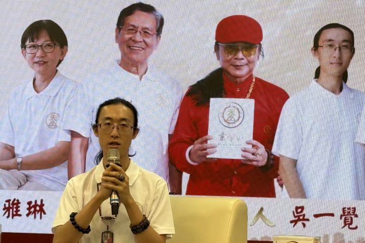 擁有航太工程碩士學位的青年專職素行者吳一覺,則分享了他如何從「行屍走肉」的內在崩坍中拯救自己。圖/梅花新聞網張蔭泉攝