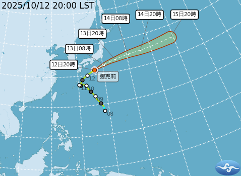 西北太平洋海面颱風動態。圖/取自中央氣象署