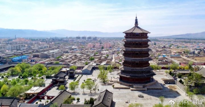 2026年大陸全國兩會期間山西代表團提出，在木塔周邊另行選址進行1:1復建。圖/取自懷仁融媒