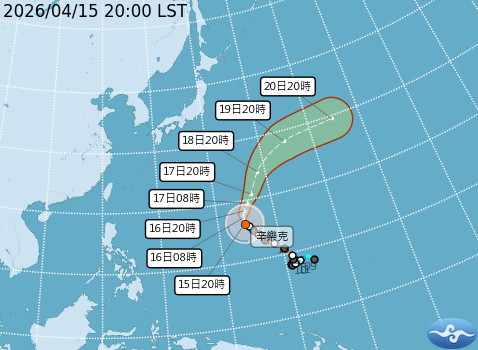 強烈颱風辛樂克動態。圖/取自中央氣象署