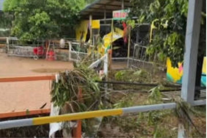 災後的貴港動物園,因大水肆虐園區急需重建。圖/取自《三湘都市報》