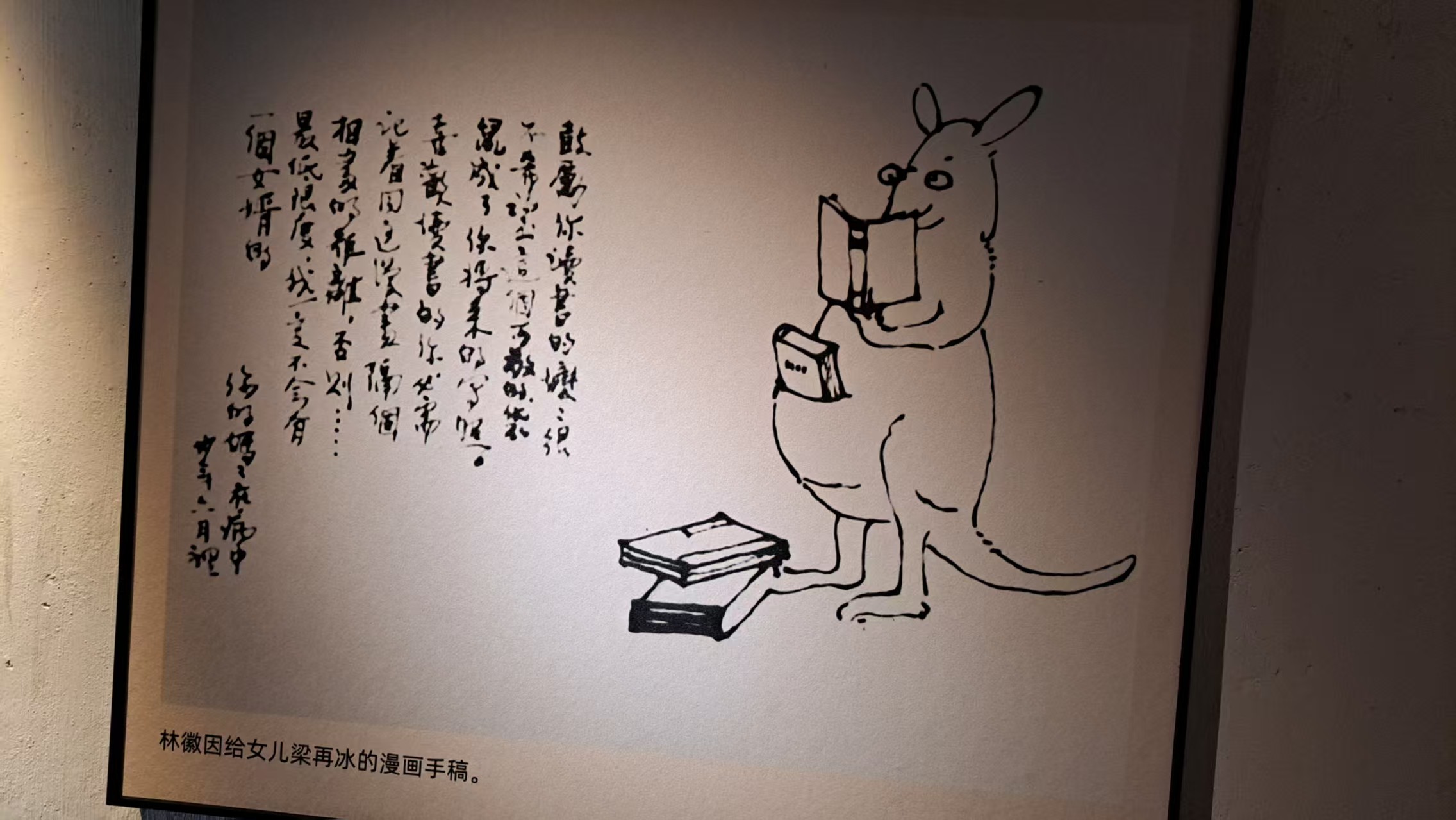 林徽因寫給女兒的信，勸女兒不要躺著看書，要不然，她可能少了一位女婿。圖/記者宋秉忠攝