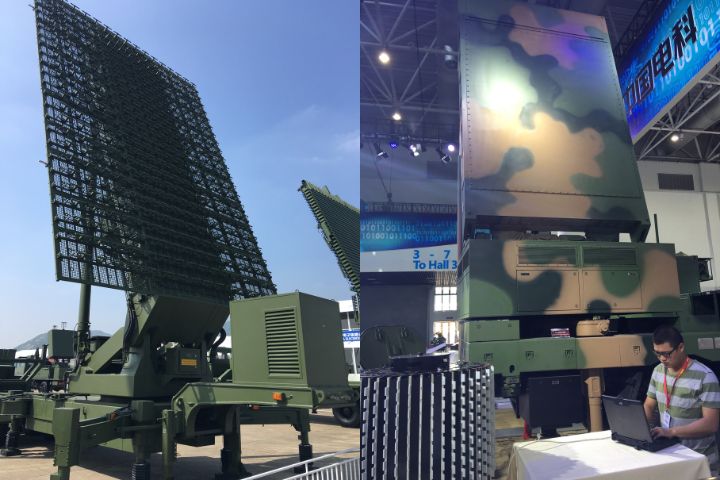  解放軍自製的各型反隱形戰機雷達。圖/記者楊俊斌攝