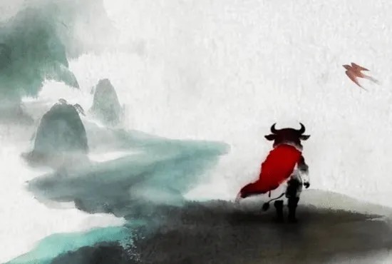《牛來》爆紅,關鍵就在於它與一般商業動畫電影完全相反。官方海報採用唯美水墨國風,正片卻被網友形容為「災難級」3D動畫。圖/取自電影海報