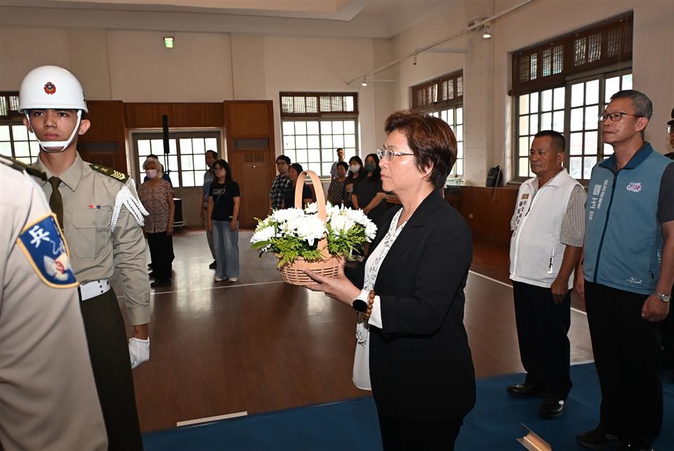 現任彰化縣長王惠美3日出席「九三軍人節秋祭國殤大典」，並未現身力挺國民黨彰化縣長候選人魏平政。圖/取自彰化縣府官網