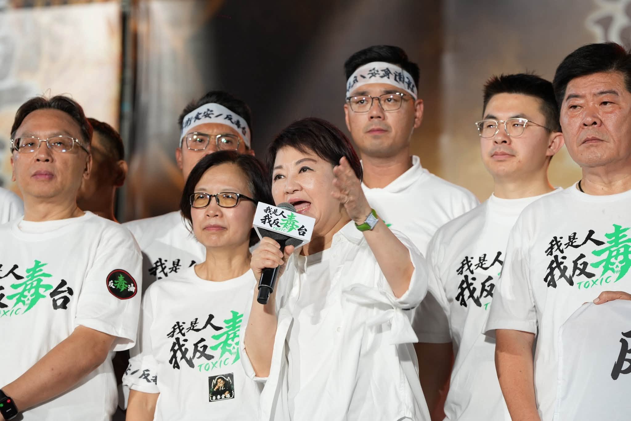 台中市長盧秀燕7月25日出席「我是人,我反毒台」活動,後續提出「2026全民倒閣、2028全民倒賴」,重新詮釋倒閣議題。圖/梅花新聞網
