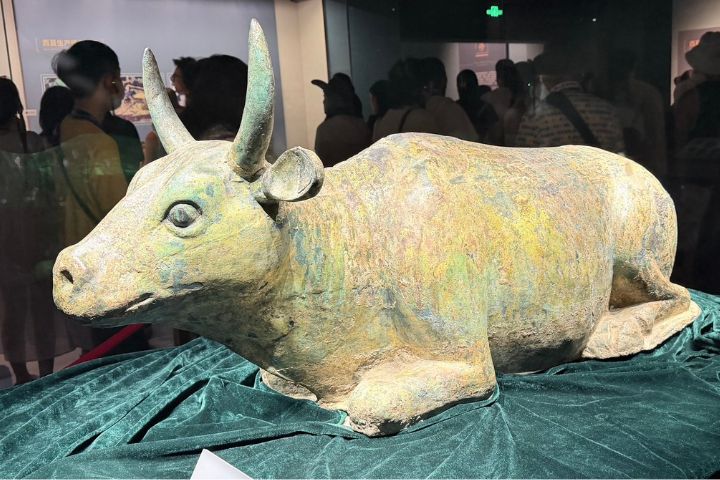 鎏金銅牛動人的地方,不只是它精湛的工藝,而是它所承載的歷史意義。圖/記者陳素貞攝