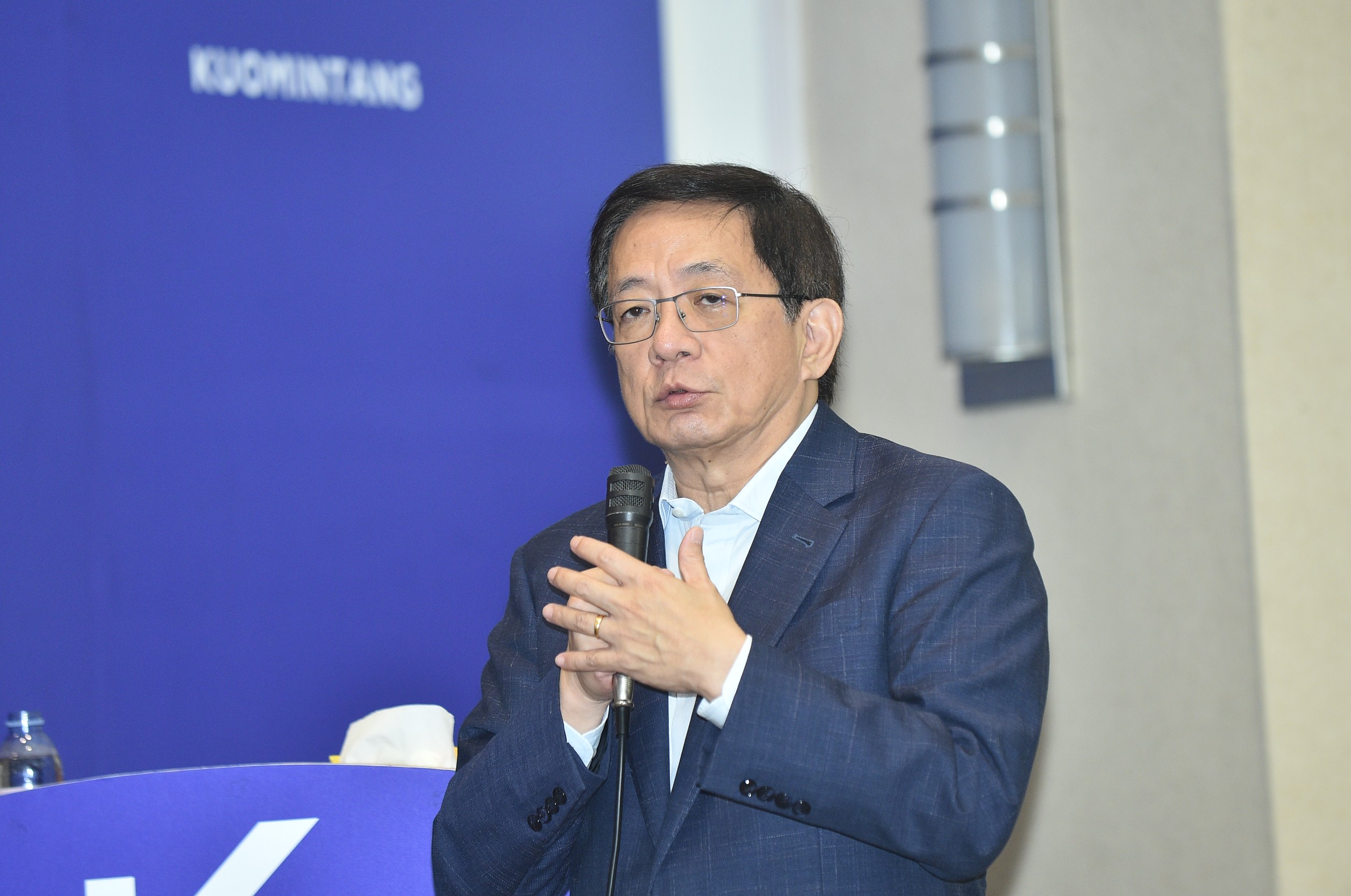 前台大校長管中閔29日指出，中國的抗戰是從台灣人開始，而且日據50年，從未中斷。圖/記者陳思豪攝
