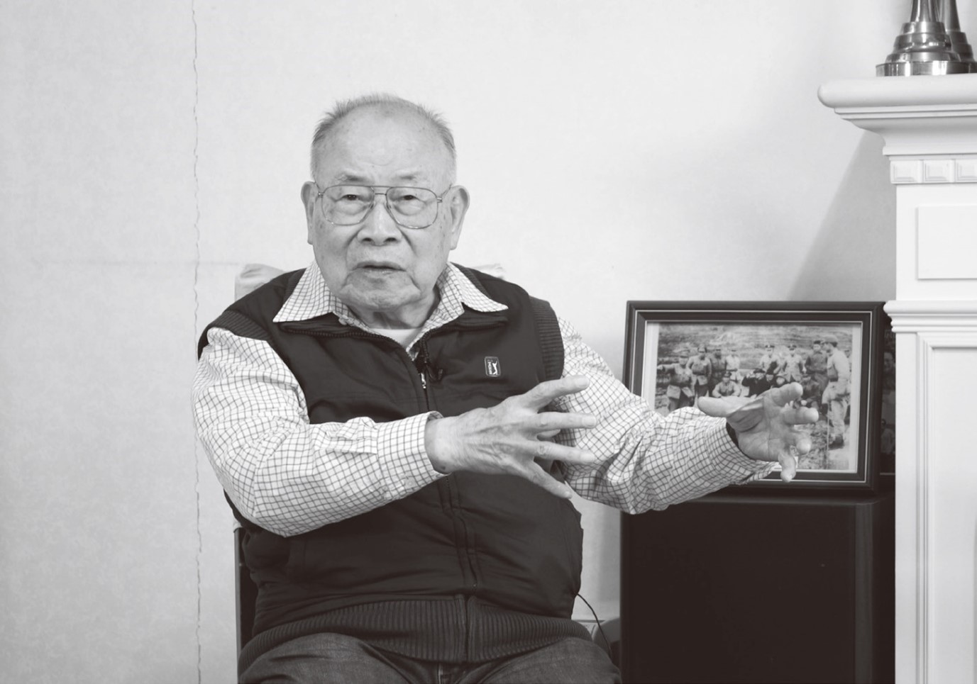 黃世忠見證日軍受降，對談間如同展讀一本會說話的歷史課本。圖/沈春池文教基金會提供 