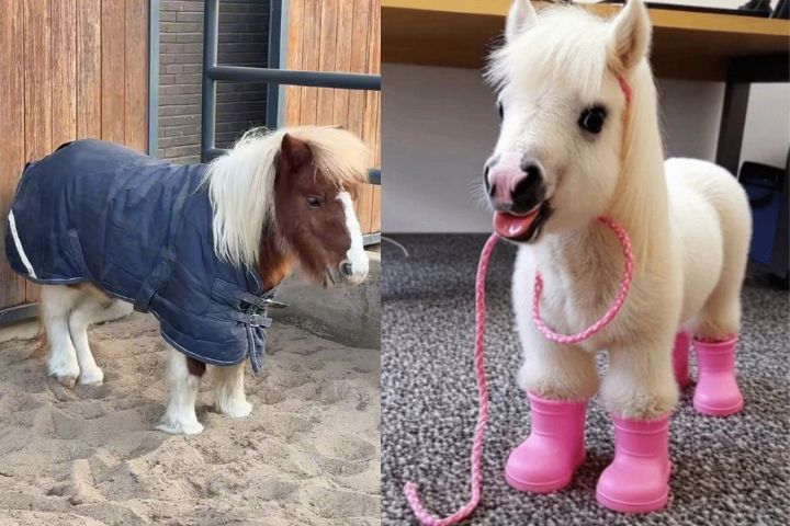  身高不到一公尺、外型呆萌的「矮腳馬」在大陸爆紅，被戲稱為現實版《小馬寶莉》。圖/取自南方日報、會玩君wpgmedia微博