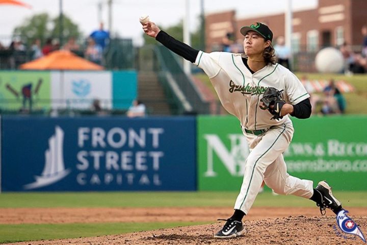 張弘稜在海盜高階1A對上亞特蘭大勇士高階1A先發登板。首局單場失分來到5分，之後回穩未再失分。圖/取自張弘稜IG