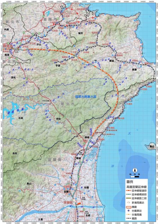 圖為高鐵延伸宜蘭計畫。高鐵延伸宜蘭計畫20日通過環評審查，宜蘭縣政府期盼加速推進，期盼能在124、125年分別通車。圖／取自宜蘭縣政府網站