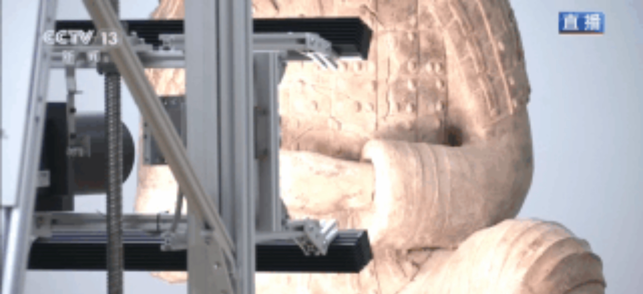 掃描兵馬俑，就能得到一個非常詳盡的3D立體圖。圖/截自央視新聞