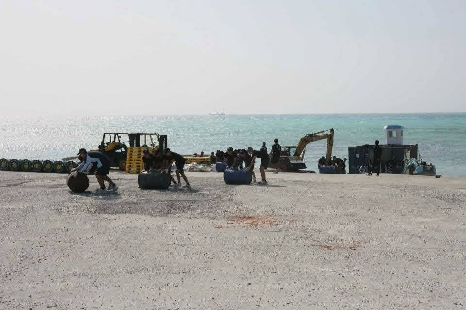 東沙島是由海巡署負責守備。圖/取自國防部發言人臉書