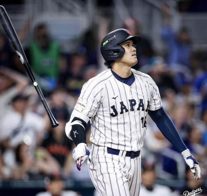 大谷翔平在1局下半回敬一發中右外野陽春全壘打,擊球初速高達113.6英里。圖/取自道奇IG