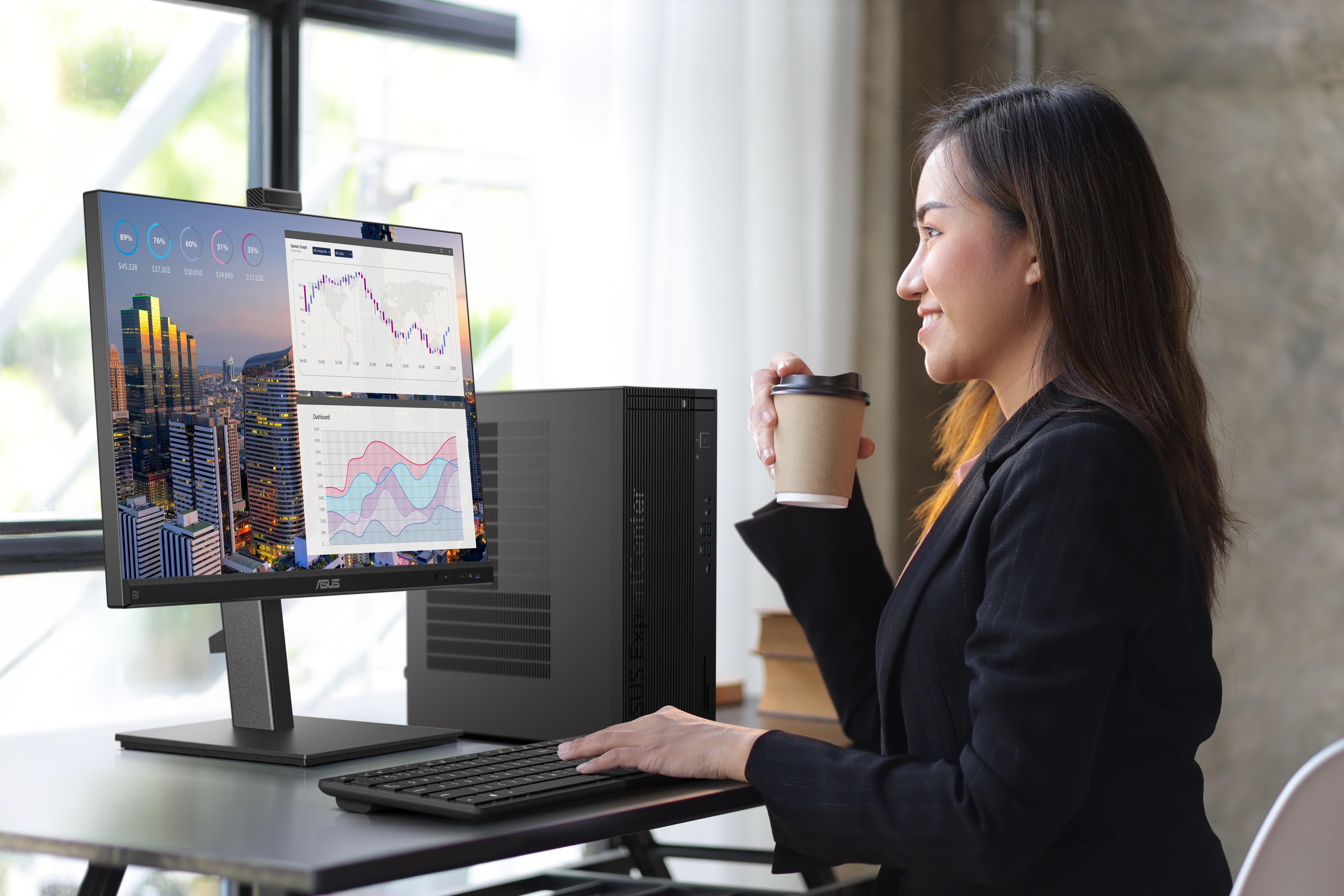 ASUS ExpertCenter D9 Mini Tower (D901MDR)迎來升級，高效多工無懈可擊。圖/華碩提供