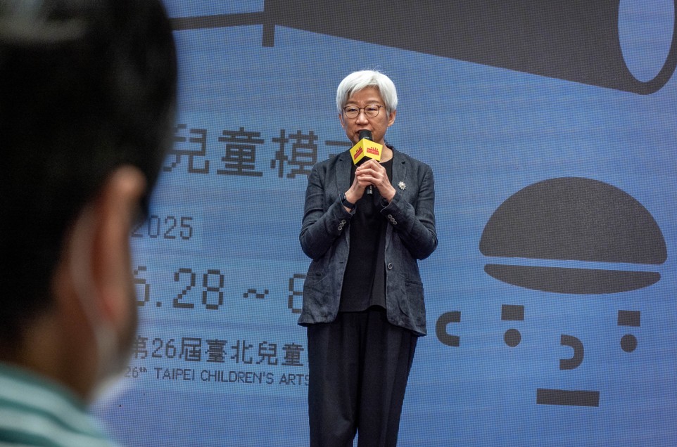北藝中心董事長王文儀表示，即將要展開為期36天的臺北兒童藝術節，她認為是「一起打開一扇大門」，把他們帶到一個非常具有想像力的一個世界。圖／記者黃楚甯攝
