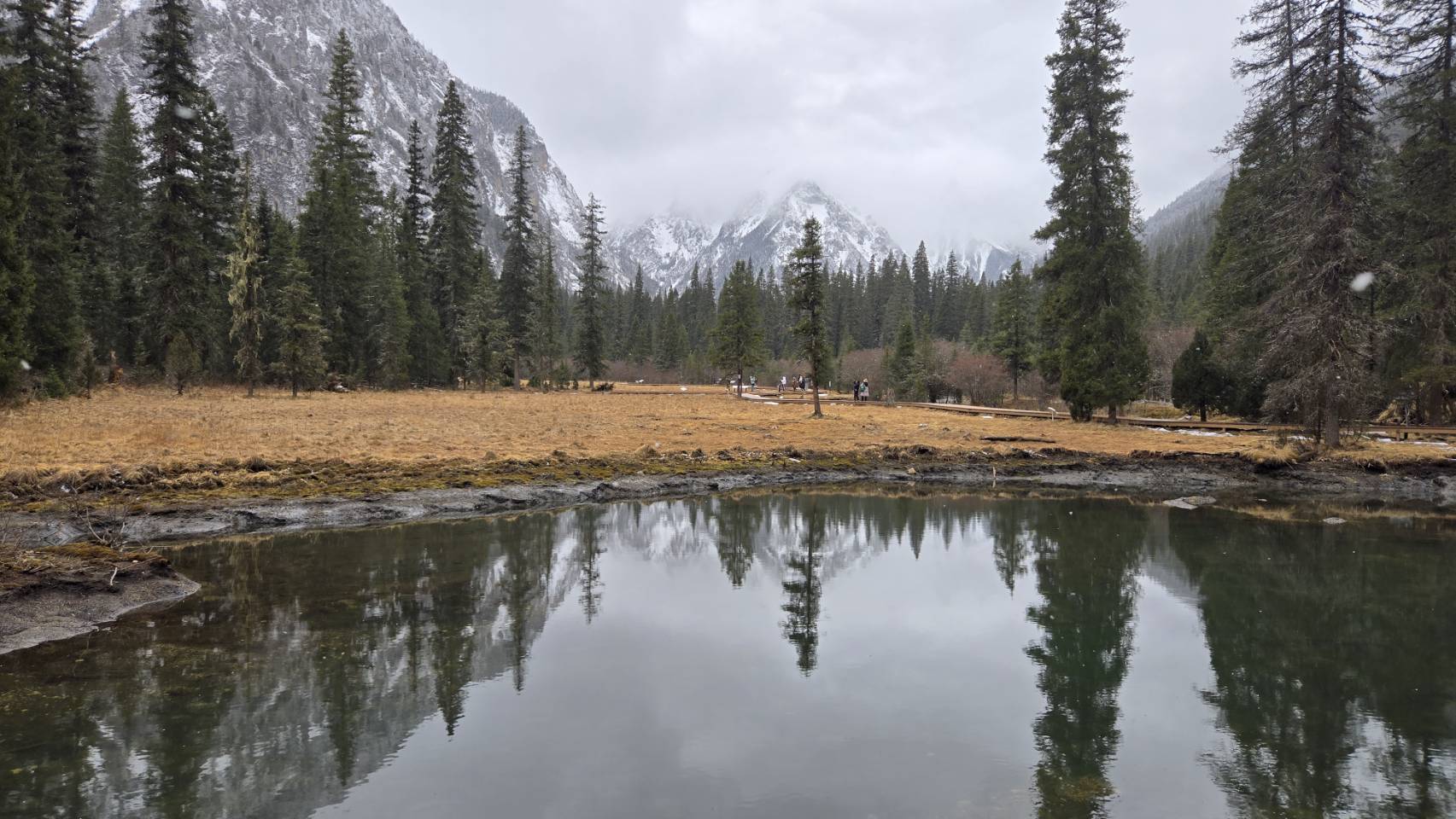 位於王朗保護區海拔3千公尺的甘海子，翻過山就是九寨溝。圖/記者宋秉忠攝