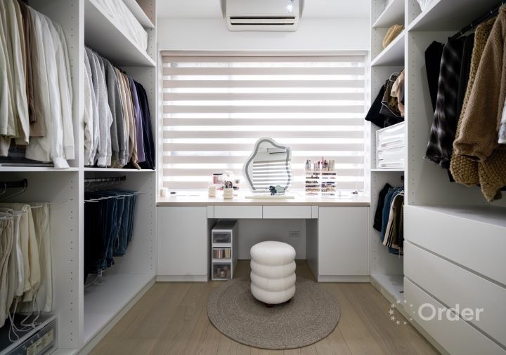 更衣室是陳敬宣最愛小天地，歐德規劃自然採光梳妝區，讓她工作拍照錄影，都能展現最美的樣子。圖/歐德集團提供