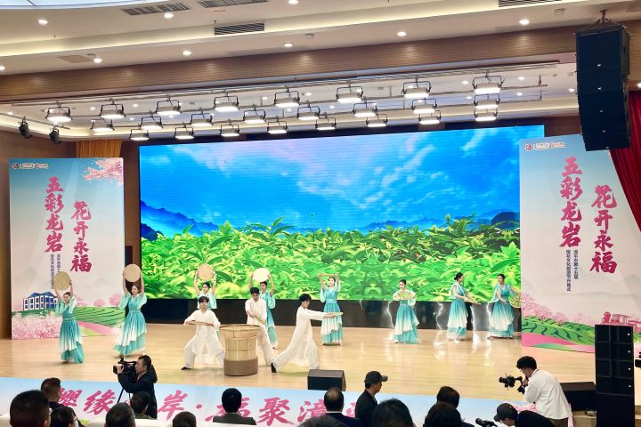 第十五屆櫻花文化旅遊節啟幕儀式精彩表演。梅花新聞網/曾梧炫攝