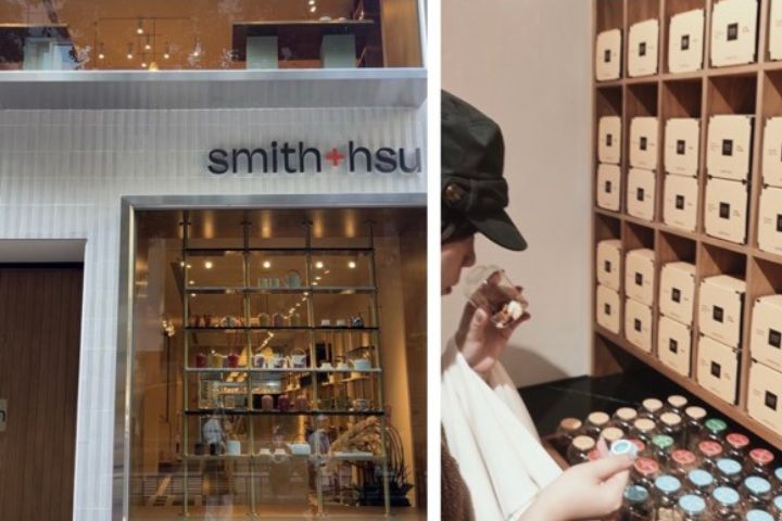 smith&hsu南京東路店,店內可以一瓶一瓶試聞茶香。圖/開元周遊Kaytrip提供