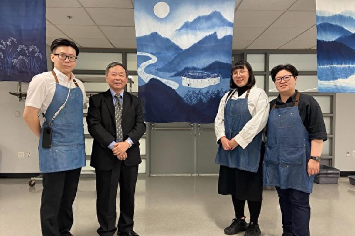 葉晉玉復興客家藍染工藝，讓太平藍不僅成為地方品牌，還走向國際。圖/取自陳碧涵臉書