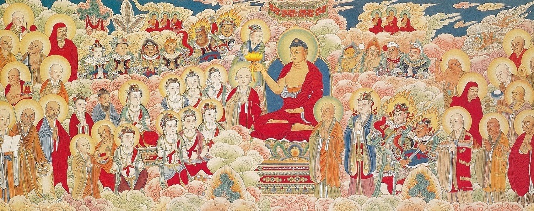 世尊在靈山法會上捻花示眾，不說一語，眾人皆不明所以，只有迦葉尊者接到心印，破顏微笑。圖/禪天下雜誌提供