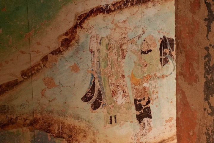 西夏陵博物館館藏的壁畫中，早於《西遊記》400多年的唐僧取經故事，已經出現。圖/記者陳思豪攝