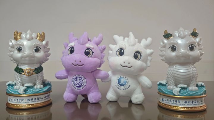 可愛的吉祥物以學校圖書館瑞獸麒麟為原型,一經亮相便吸引了全場的目光。圖/平潭麒麟文化研究院提供