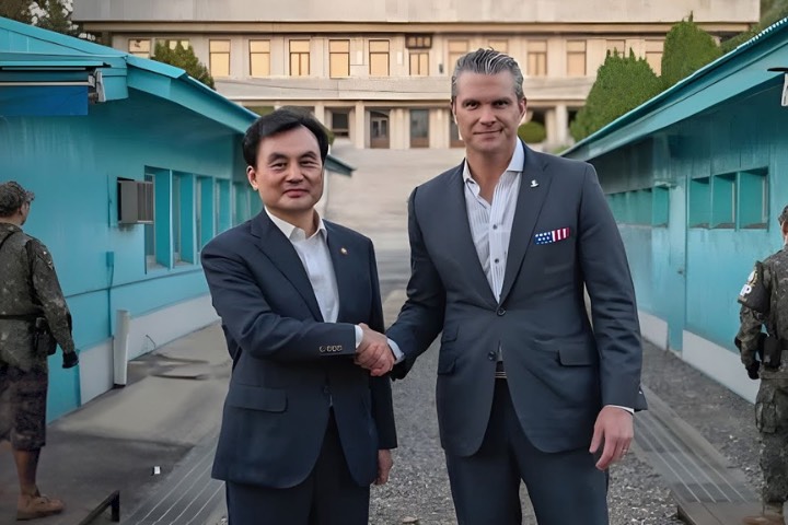 赫格塞斯訪南北韓非軍事區　將與韓方商討重塑駐軍角色