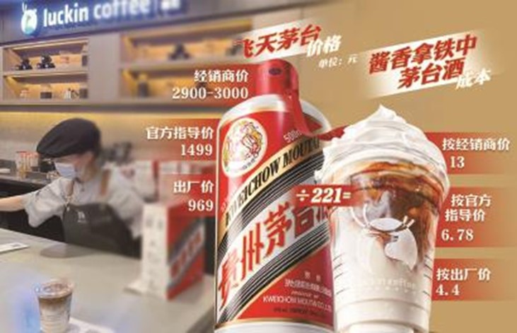 去年推出的咖啡新品「醬香拿鐵」在大陸紅了一陣子。圖/取自新華社