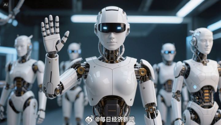 馬斯克預估,未來10年全球人形機器人數量至少可能達到10億台,20年後甚至可能達到1000億台。圖/取自每日經濟新聞微博
