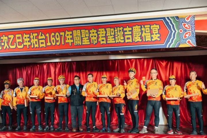 23日赤兔鐵馬環台活動回到雲林四湖保安宮，圓滿結束。圖/記者衣冠城攝