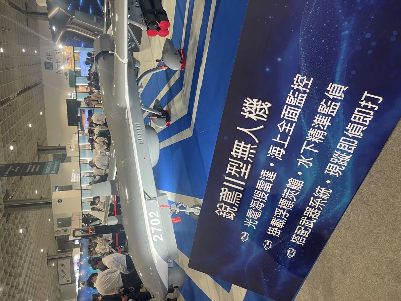 國產銳鳶二型無人機,未來將和M Q-9進行高低配。圖/記者楊俊斌攝