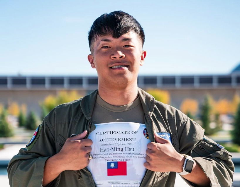 空軍軍官學校證實，留美學生徐皓明和家人已返台接受治療。圖/取自IG haoming_0802