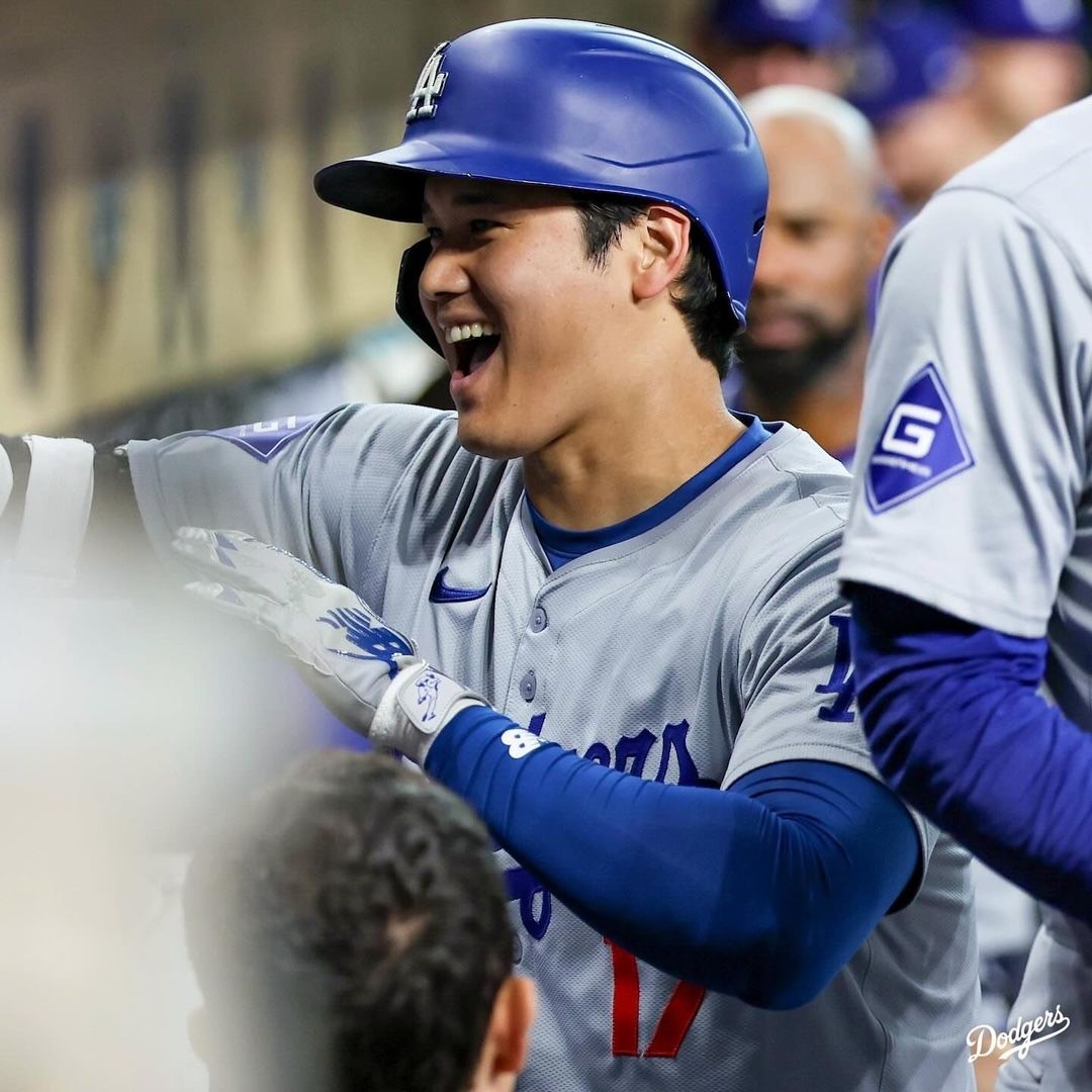 大谷翔平在對戰太空人的比賽，轟出本季第32支全壘打。圖/取自Los Angeles Dodgers ig