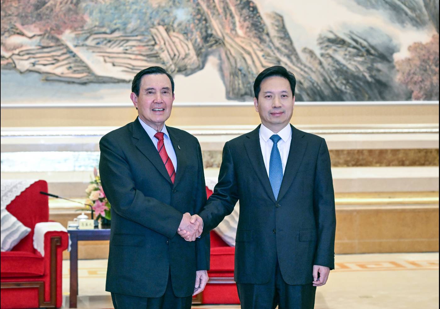 前總統馬英九(左)與陝西省委書記趙一德。圖/馬英九基金會提供 