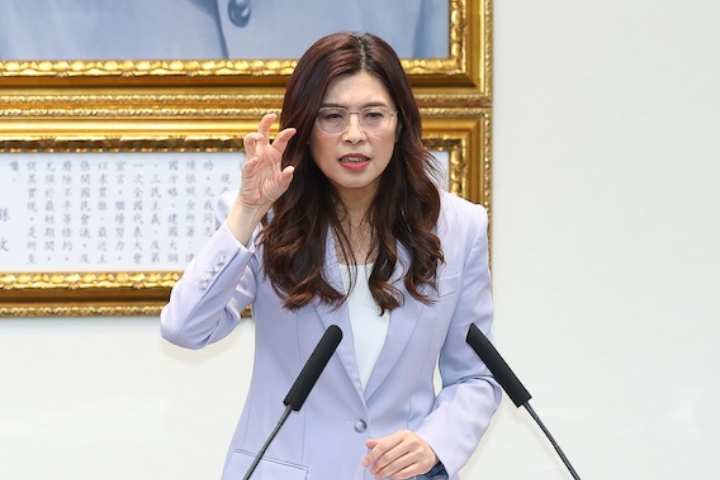 國民黨主席鄭麗文（圖）遭大陸一名男子冒用AI身分做直播帶貨。圖/中央社