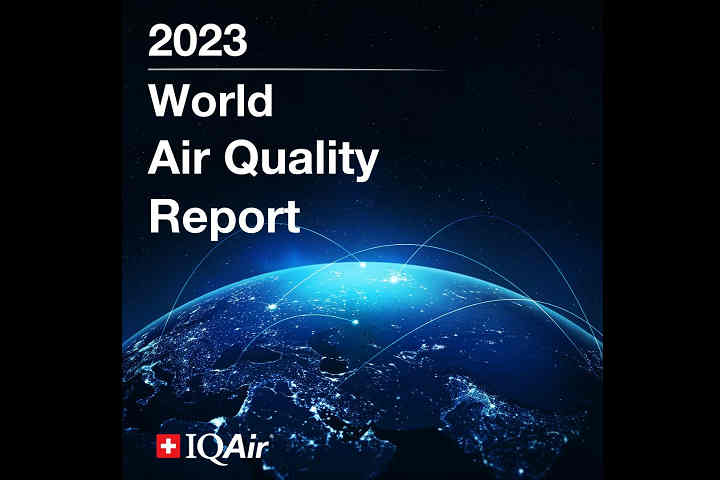 IQAir周二（19日）公布《2023全球空氣品質年度報告》（2023 World Air Quality Report ）。圖/取自IQAir官方《推特》