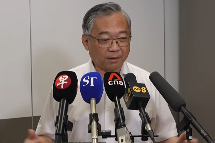 新加坡副總理顏金勇說明與美國針對對等關稅協商初步結果。圖/取自新加坡海峽時報《YouTube》官方頻道
