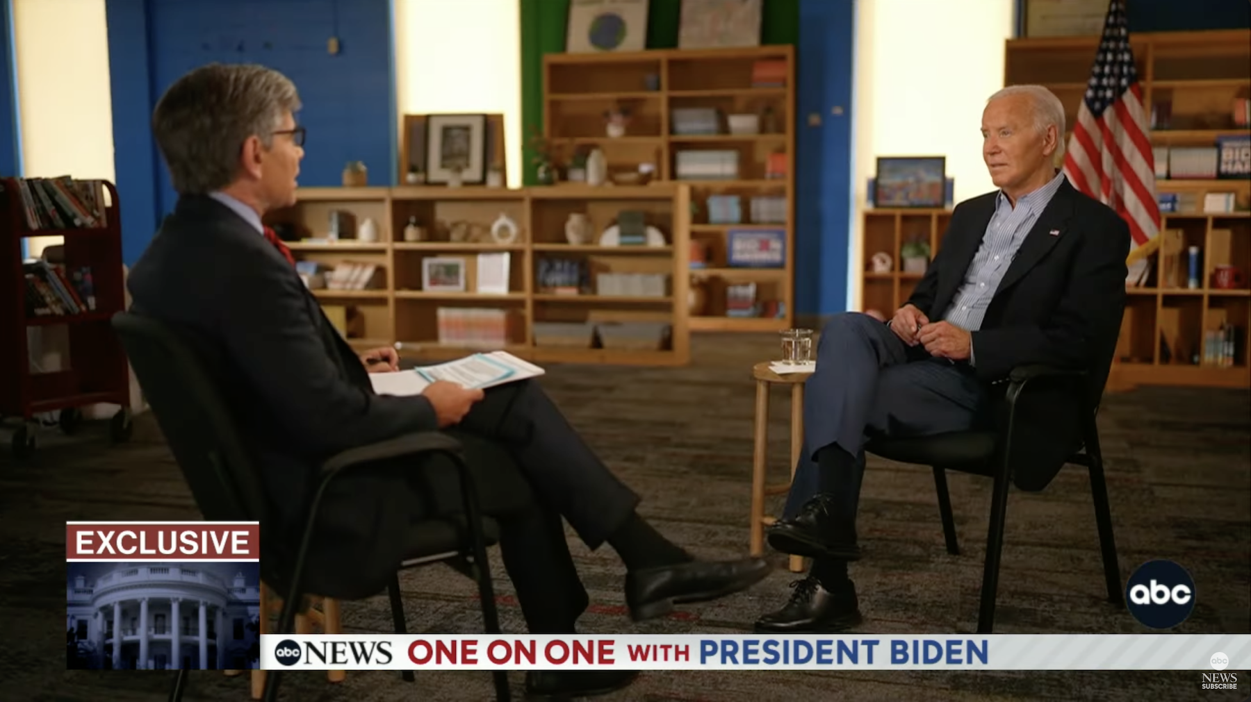 ABC News 6日播出專訪拜登的預錄內容。圖/翻攝自ABC News YouTube頻道