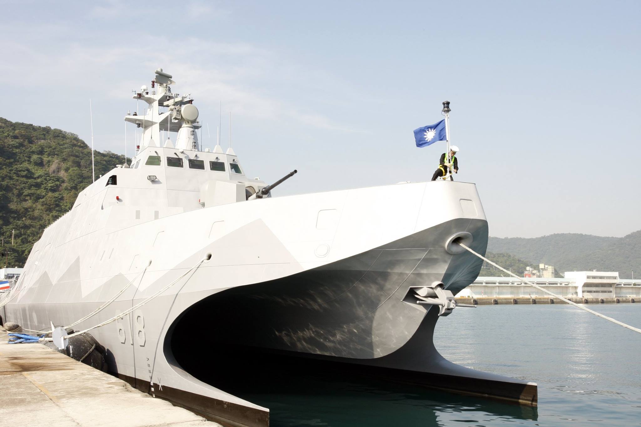 「沱江級艦」第一階段六艘完工，將巡弋於台灣海峽。 圖/取自國防部發言人臉書