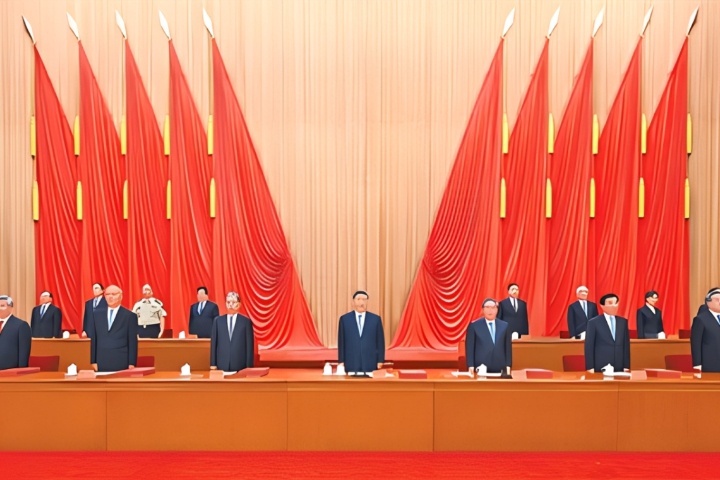 中共政治局常委出席中國科學技術協會第11次全國代表大會全體會議。圖/取自人民網