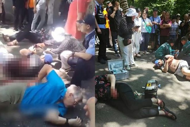 美康乃爾學院4教師參觀寺廟時，竟遭男子以刀襲擊，震驚美國國會議員。圖／取自網易