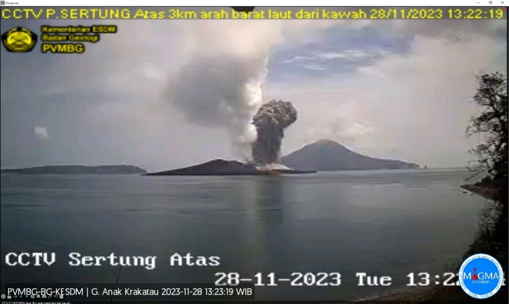 印尼喀拉喀托之子火山連續噴發　火山灰直衝2000米高空